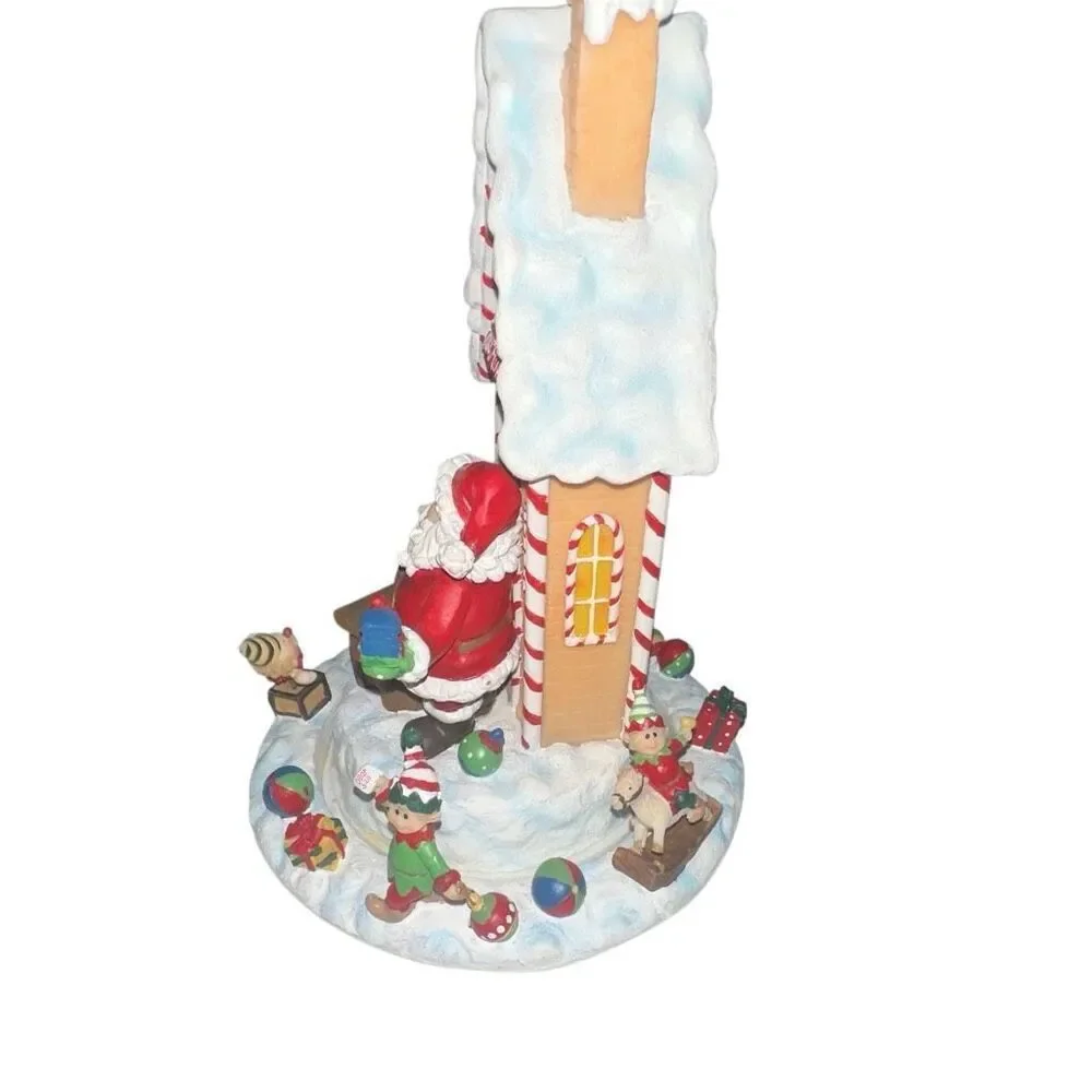Santa’s workshop ceramic rotating musical decoration by  Home Interiors